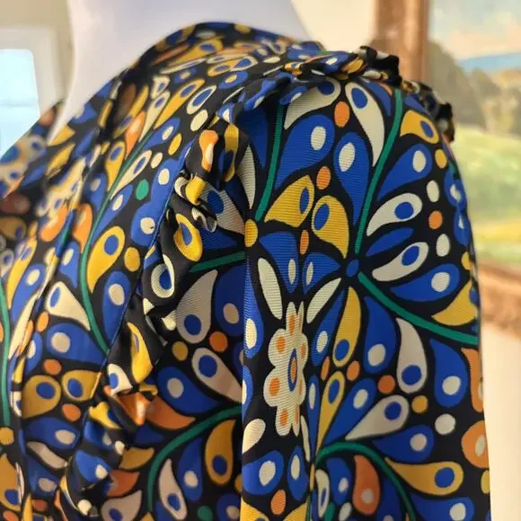 La DoubleJ Silk Kimono Caftan Dress Made In Italy With Mantero Dress - Picture 9 of 15